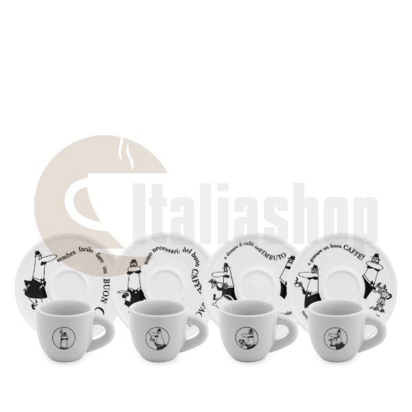 Bialetti Комплект От 4 Еспресо Чаши Carosello