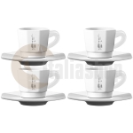 Bialetti Perfetto Moka Комплект 4 Eспрессо Чаши С Чинийки