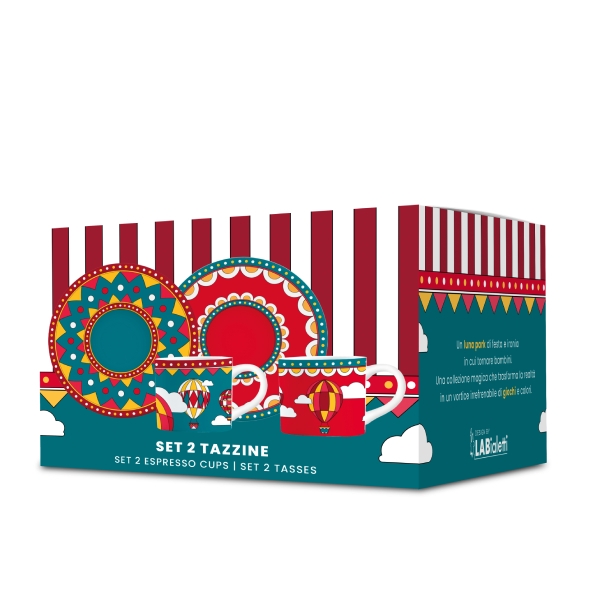 Bialetti Winter Wonderland 2 чаши за еспресо с чинийки 90 ml