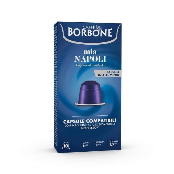 Borbone Alluminio Mia Napoli Съвместими Капсули за Nespresso 10 бр