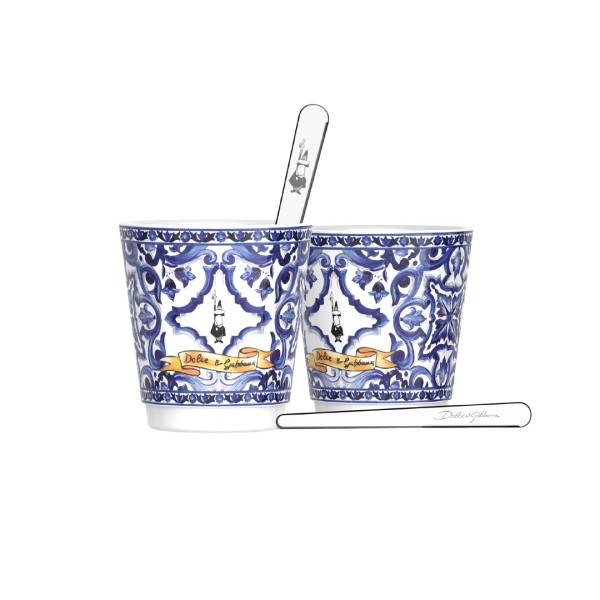 Bialetti Dolce and Gabbana| Mediterranean Blue 2 чаши и 2 метални бъркалки
