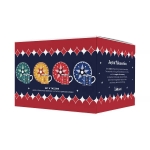 Bialetti Joyful Christmas 4 чаши за еспресо с чинийки 90 ml