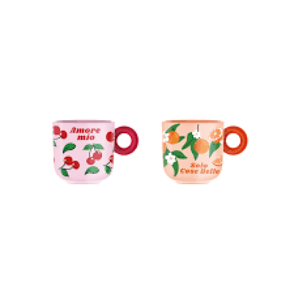 Bialetti сет от 2 чаши Cherry and Orange Decor