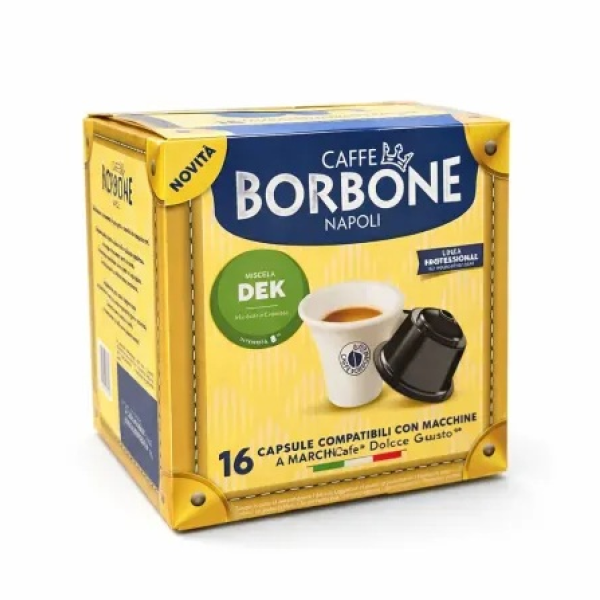 Borbone Decaffeinato – 16 капсули, съвместими с Dolce Gusto