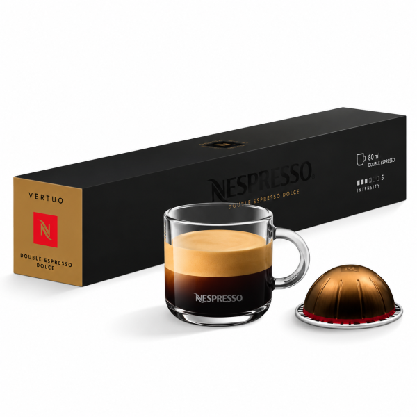 Nespresso Vertuo Double Espresso Chiaro Decaffeinato 10 бр.