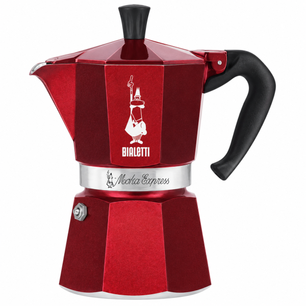 Bialetti кафеварка Moka Express Red Deco Glamour за 6 чаши
