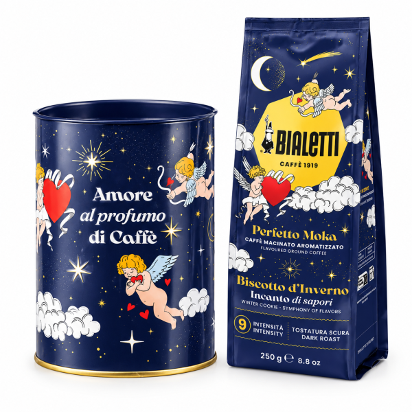 Мляно кафе – Bialetti Perfetto Moka Biscotto d'inverno с кутия Cielo Stellato