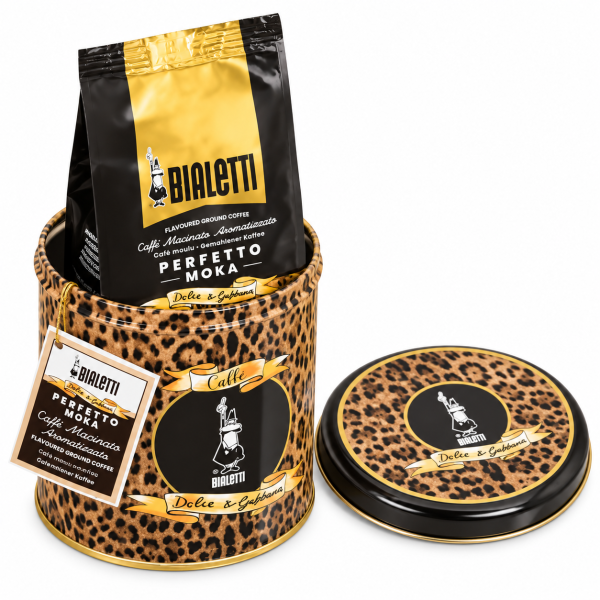 Bialetti Dolce&amp;Gabbana Perfetto Moka Audace – мляно кафе 200 g + метална кутия