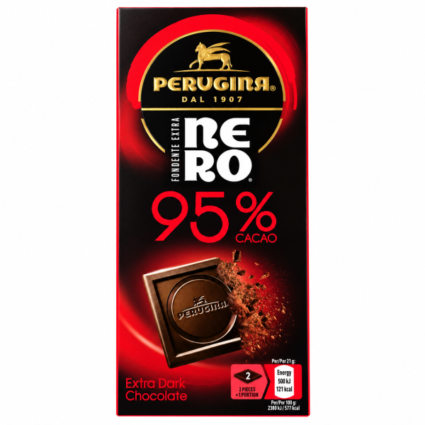 Perugina екстра тъмен шоколад Nero Fondente 95% – 85 g