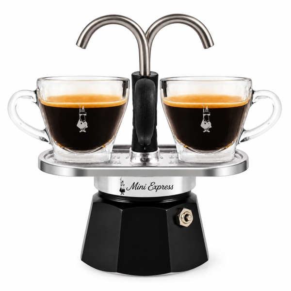 Bialetti Mini Express – кафеварка за 2 чаши, 90 мл, черна