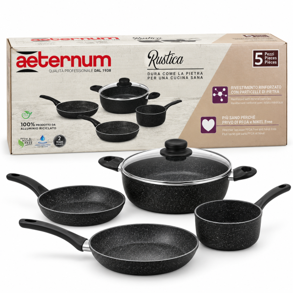 Aeternum Rustica – Комплект съдове за готвене 5 части